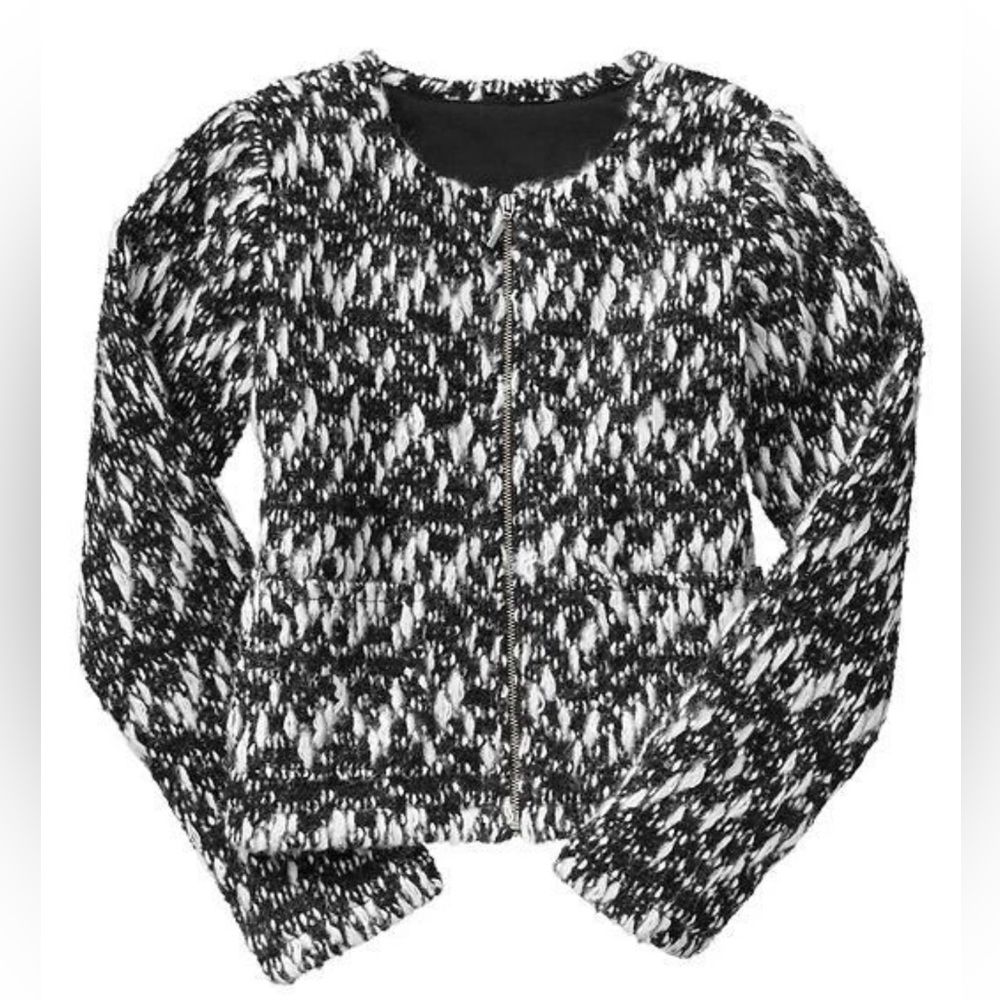 GAP Kids Monochrome Knit Zip Up Jacket